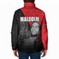 African America Heroes Padded Jacket Malcolm X Speaks