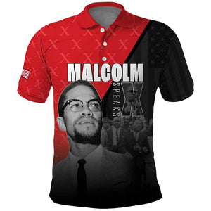 Malcolm X Speaks Polo Shirt Legacy of the Civil Rights Leaders - African Pride