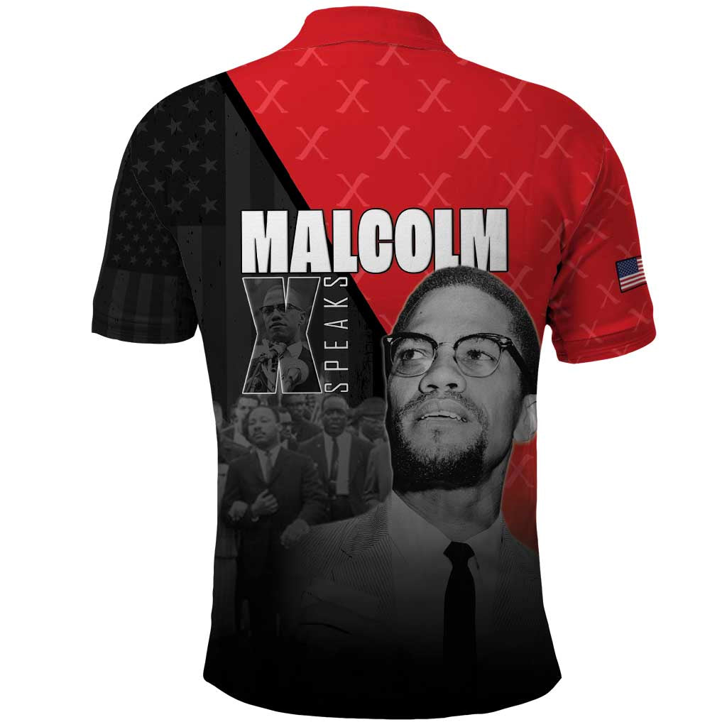 Malcolm X Speaks Polo Shirt Legacy of the Civil Rights Leaders - African Pride