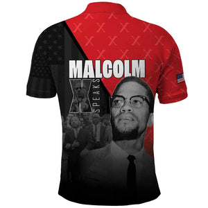 Malcolm X Speaks Polo Shirt Legacy of the Civil Rights Leaders - African Pride