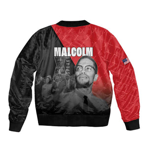 Malcolm X Speaks Sleeve Zip Bomber Jacket Legacy of the Civil Rights Leaders - African Pride