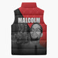 African America Heroes Sleeveless Puffer Jacket Malcolm X Speaks