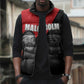 African America Heroes Sleeveless Puffer Jacket Malcolm X Speaks