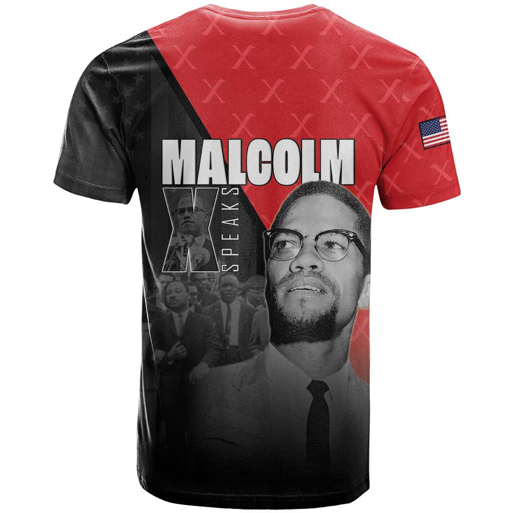 Malcolm X Speaks T shirt Legacy of the Civil Rights Leaders LT15