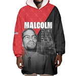 Malcolm X Speaks Wearable Blanket Hoodie Legacy of the Civil Rights Leaders - African Pride