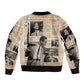Malcolm X Vintage Newspaper Print Style Bomber Jacket - African Pride
