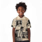 Malcolm X Vintage Newspaper Print Style Kid Polo Shirt LT15