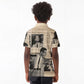 Malcolm X Vintage Newspaper Print Style Kid Polo Shirt LT15
