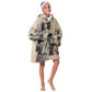 Malcolm X Vintage Newspaper Print Style Kid Wearable Blanket Hoodie - African Pride