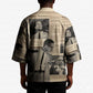 Malcolm X Kimono Vintage Newspaper Print Style