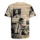Malcolm X Vintage Newspaper Print Style Rugby Jersey - African Pride
