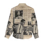 Malcolm X Vintage Newspaper Print Style Women Casual Shirt - African Pride