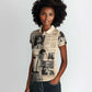 Malcolm X Vintage Newspaper Print Style Women Polo Shirt LT15