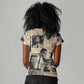 Malcolm X Vintage Newspaper Print Style Women V-Neck T-Shirt LT15
