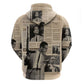 Malcolm X Vintage Newspaper Print Style Zip Hoodie - African Pride