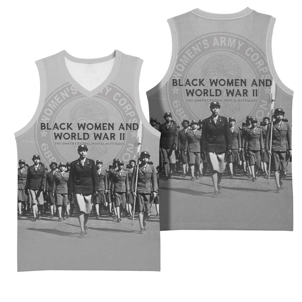 Black Women of World War II Basketball Jersey 6888th Central Postal Directory Battalion