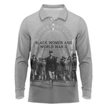 Black Women of World War II Long Sleeve Polo Shirt 6888th Central Postal Directory Battalion