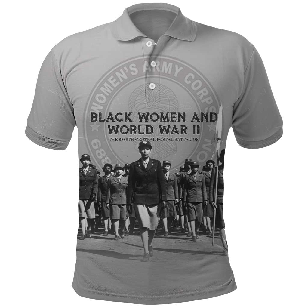 Black Women of World War II Polo Shirt 6888th Central Postal Directory Battalion
