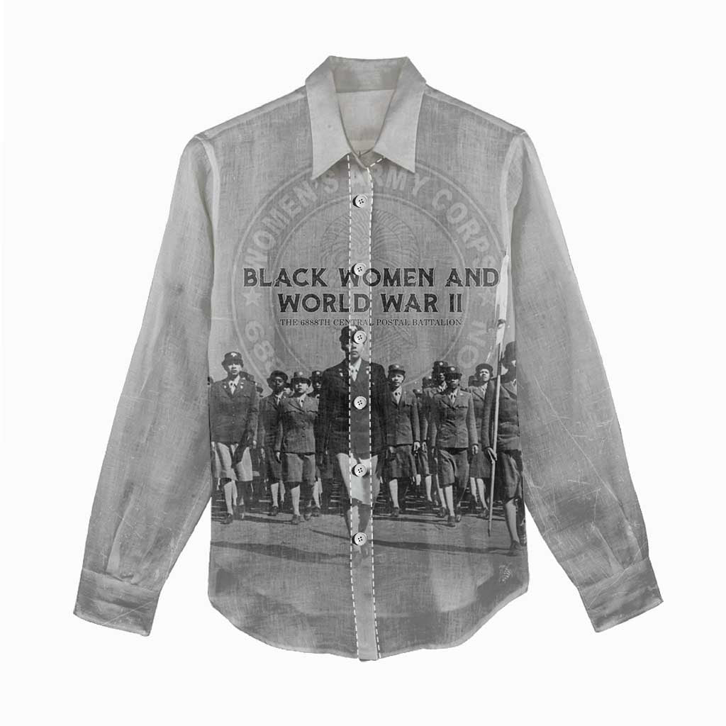 Black Women of World War II Women Casual Shirt 6888th Central Postal Directory Battalion