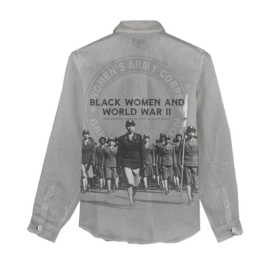 Black Women of World War II Women Casual Shirt 6888th Central Postal Directory Battalion