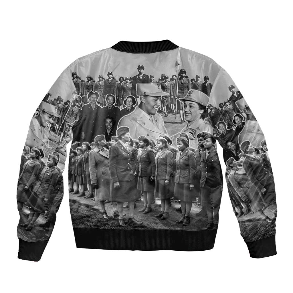 Six Triple Eight Sleeve Zip Bomber Jacket Women of the Womens Army Corps