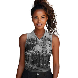 Six Triple Eight Women Sleeveless Polo Shirt Women of the Womens Army Corps