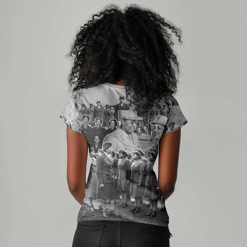 Six Triple Eight Women V-Neck T-Shirt Women of the Womens Army Corps