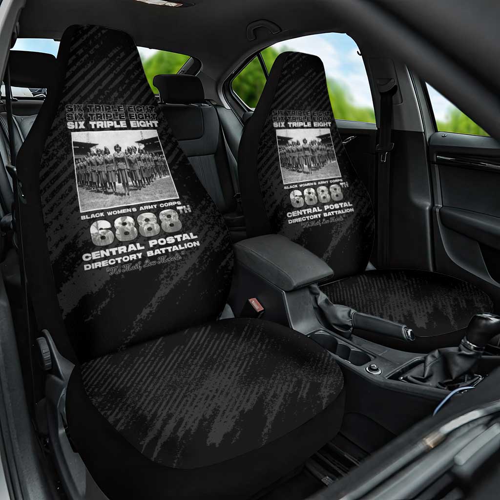 6888th Central Postal Directory Battalion Car Seat Cover Six Triple Eight