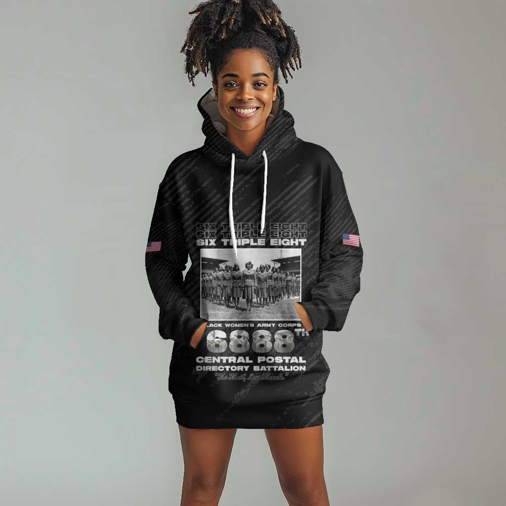 6888th Central Postal Directory Battalion Hoodie Dress Six Triple Eight