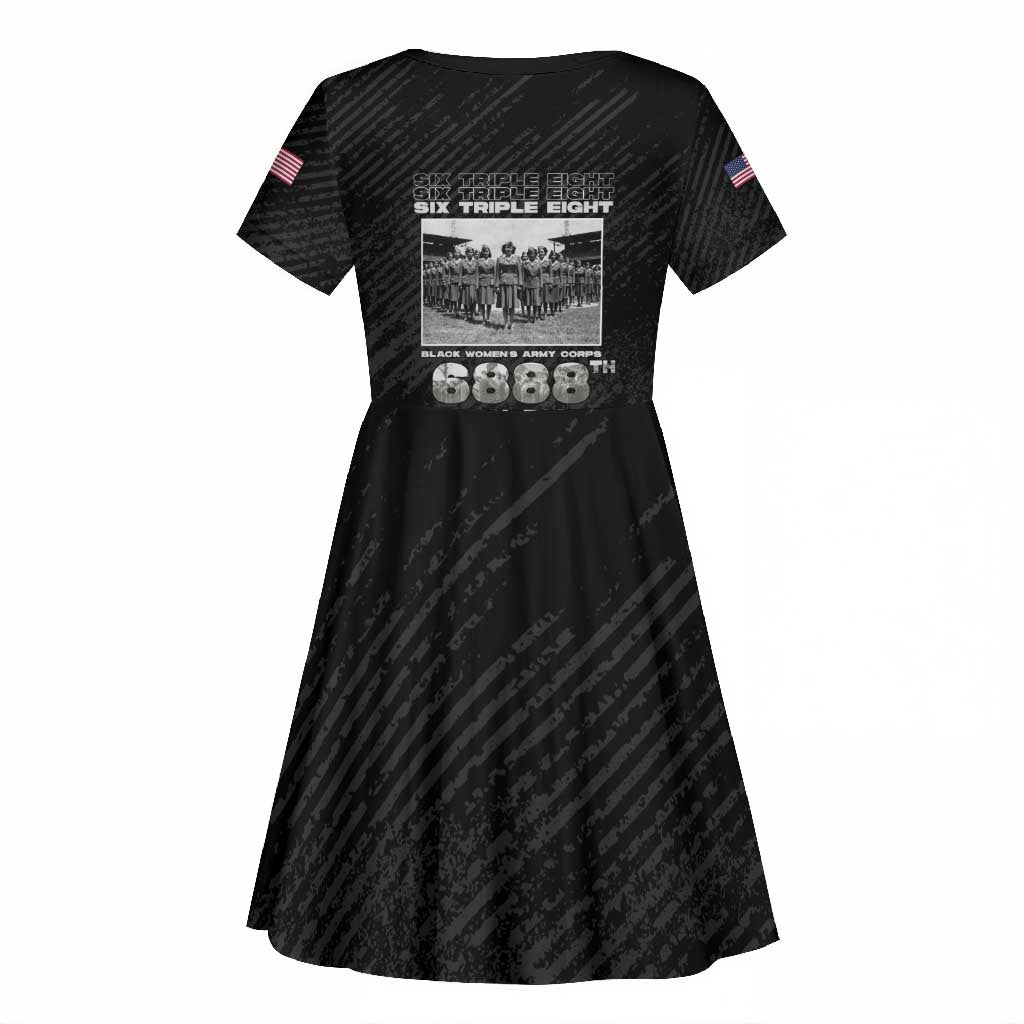 6888th Central Postal Directory Battalion Kid Short Sleeve Dress Six Triple Eight