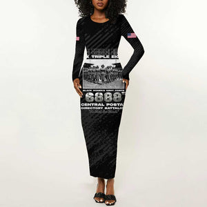 6888th Central Postal Directory Battalion Long Sleeve Bodycon Dress Six Triple Eight