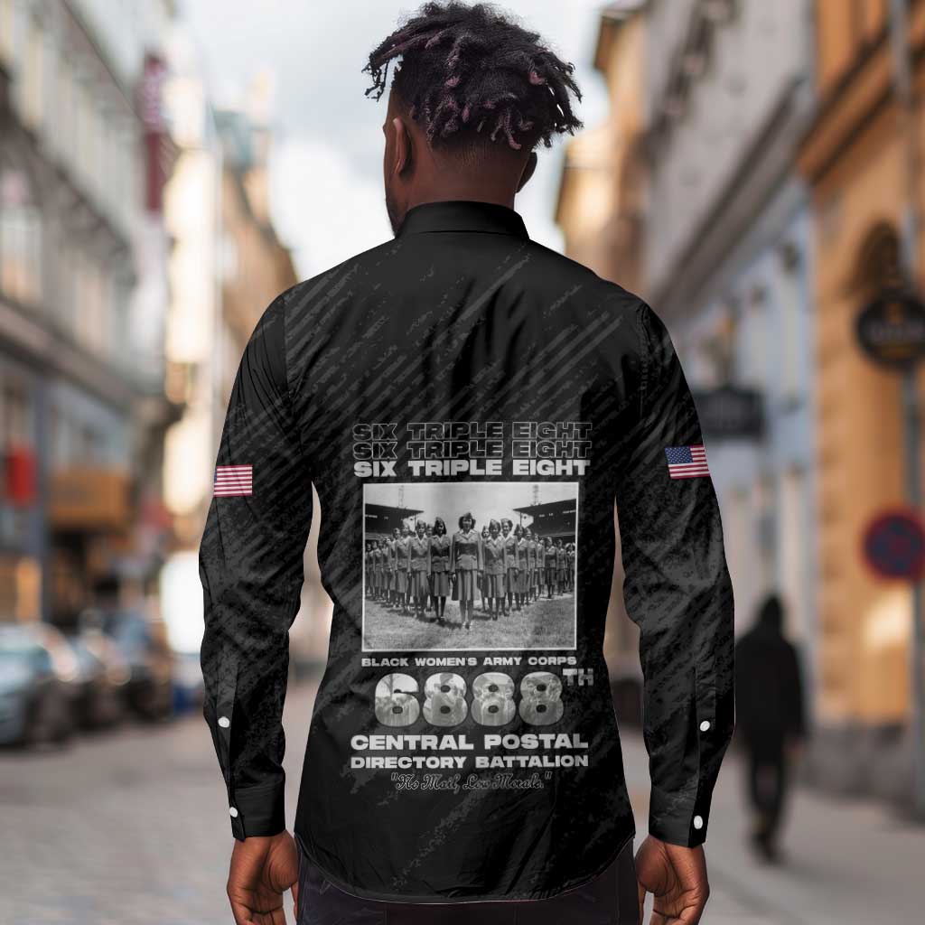 6888th Central Postal Directory Battalion Long Sleeve Button Shirt Six Triple Eight
