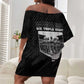 6888th Central Postal Directory Battalion Off Shoulder Short Dress Six Triple Eight