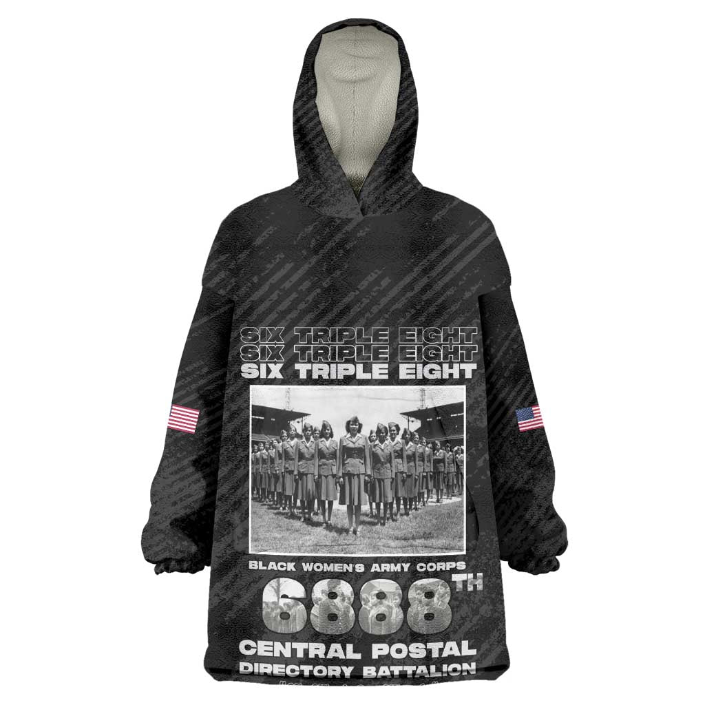 6888th Central Postal Directory Battalion Wearable Blanket Hoodie Six Triple Eight