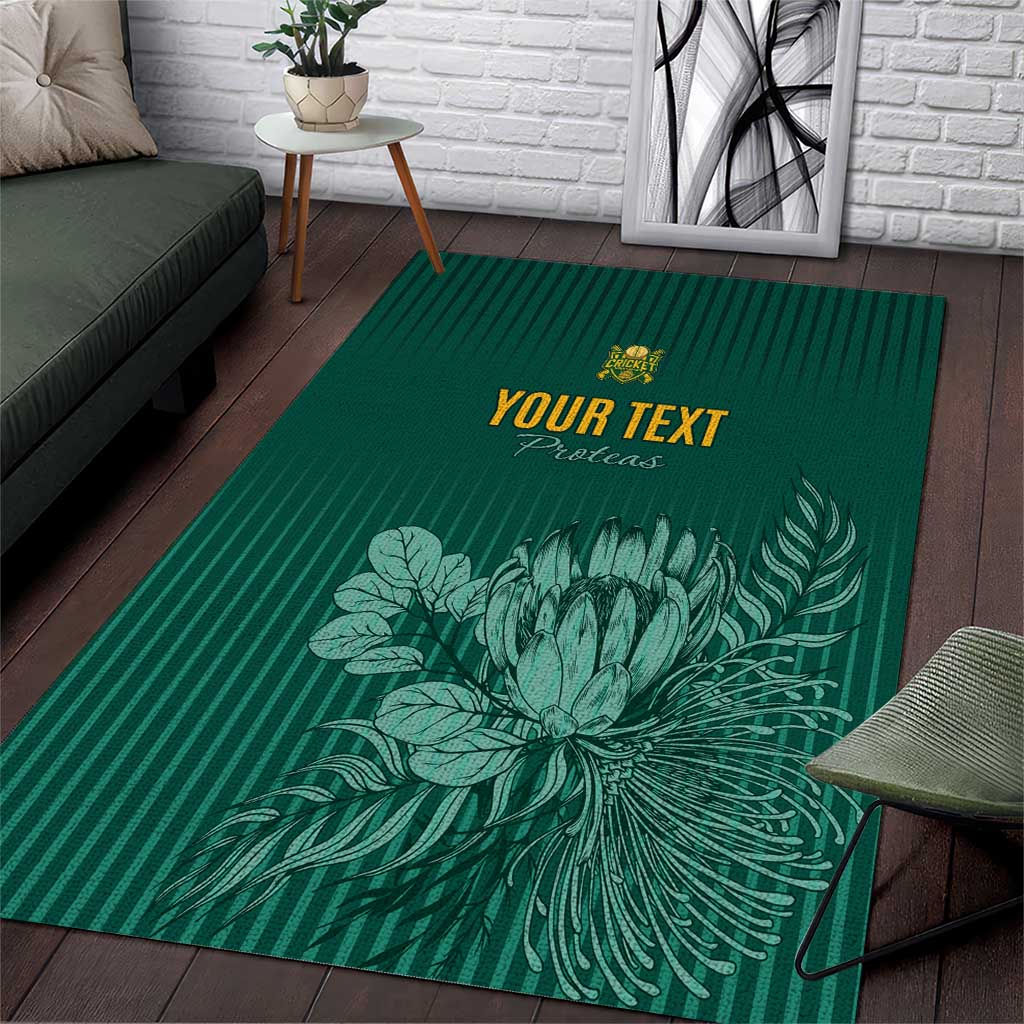 Custom South Africa Cricket Area Rug Come On Proteas