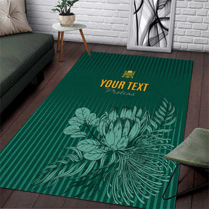 Custom South Africa Cricket Area Rug Come On Proteas