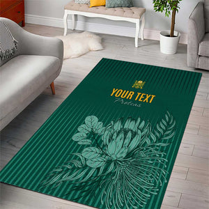 Custom South Africa Cricket Area Rug Come On Proteas