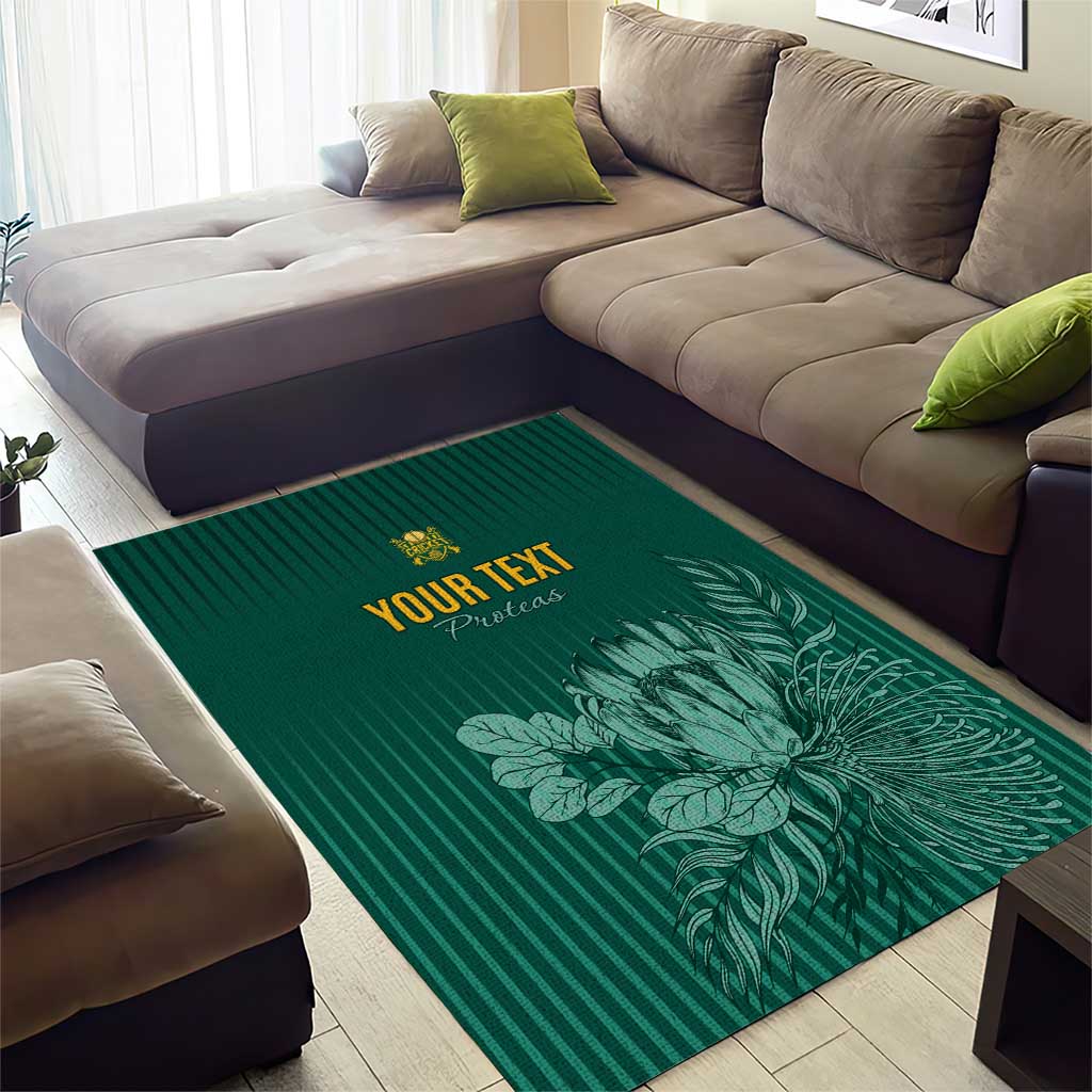 Custom South Africa Cricket Area Rug Come On Proteas
