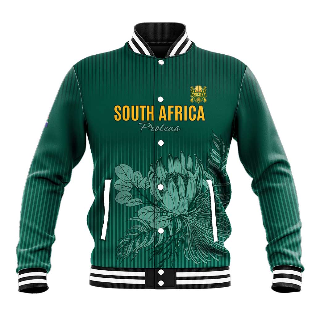 Custom South Africa Cricket Baseball Jacket Come On Proteas