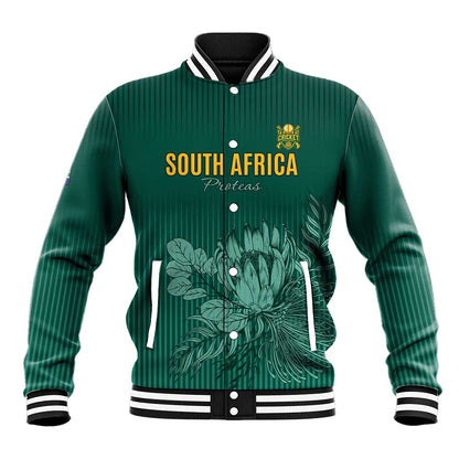 Custom South Africa Cricket Baseball Jacket Come On Proteas