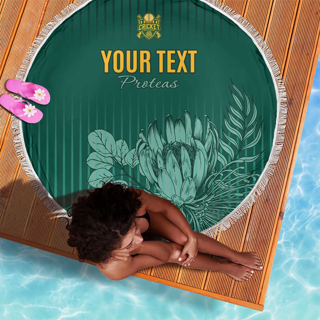 Custom South Africa Cricket Beach Blanket Come On Proteas