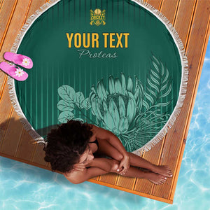 Custom South Africa Cricket Beach Blanket Come On Proteas