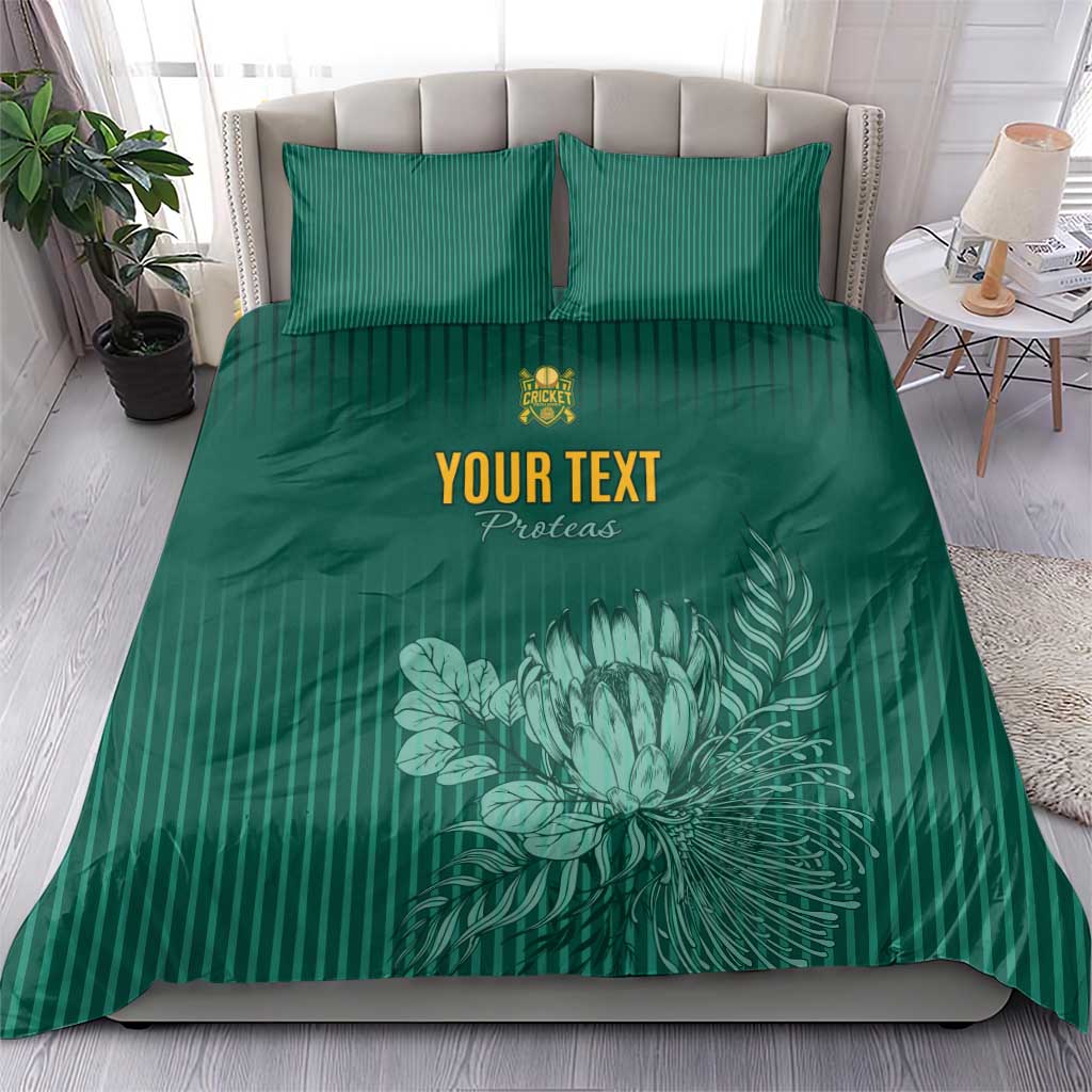 Custom South Africa Cricket Bedding Set Come On Proteas