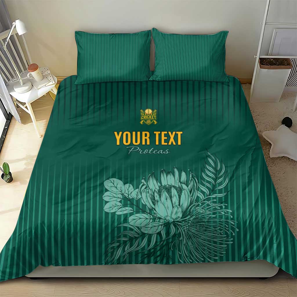 Custom South Africa Cricket Bedding Set Come On Proteas