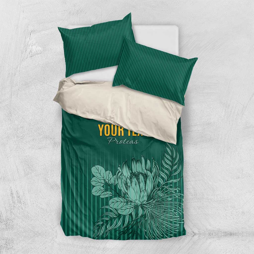 Custom South Africa Cricket Bedding Set Come On Proteas