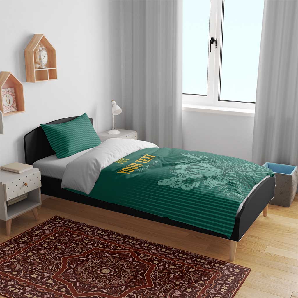 Custom South Africa Cricket Bedding Set Come On Proteas