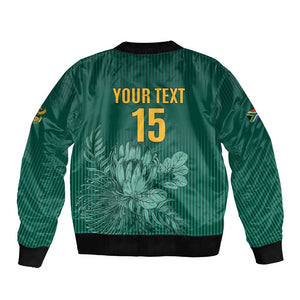 Custom South Africa Cricket Bomber Jacket Come On Proteas