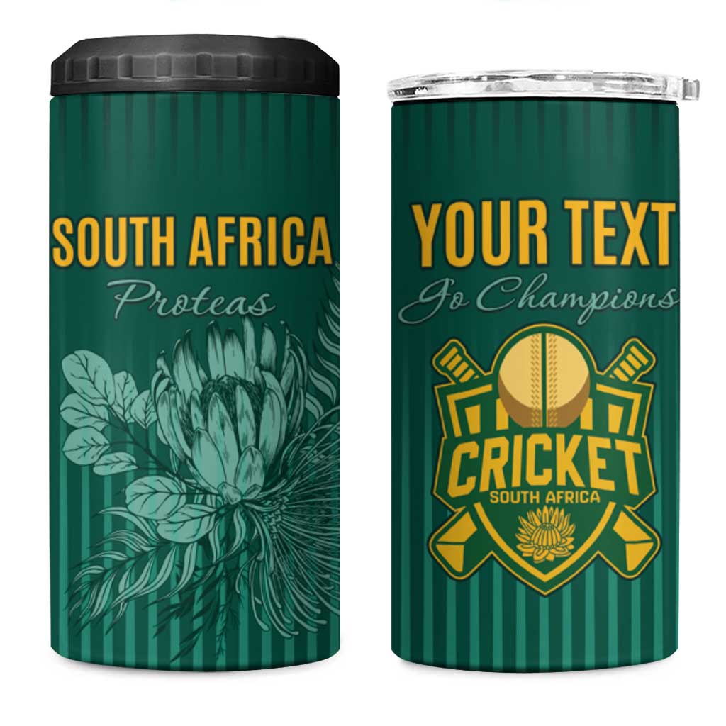 Custom South Africa Cricket 4 in 1 Can Cooler Tumbler Come On Proteas