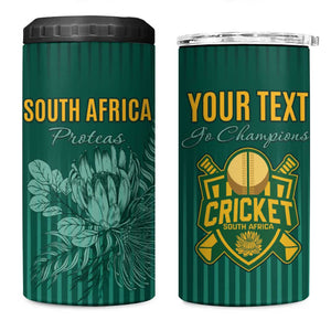 Custom South Africa Cricket 4 in 1 Can Cooler Tumbler Come On Proteas