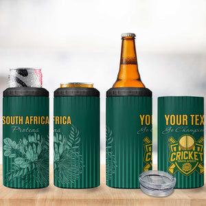 Custom South Africa Cricket 4 in 1 Can Cooler Tumbler Come On Proteas